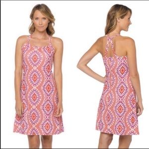 Prana purple and coral Quinn Dress Gardenia Print